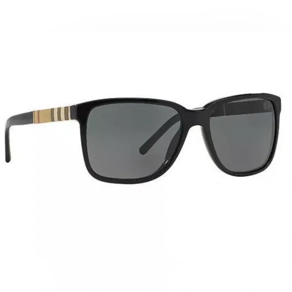 NWT [Burberry] Square Black/Grey Signature Plaid Sunglasses, Men’s or Unisex - Picture 5 of 16